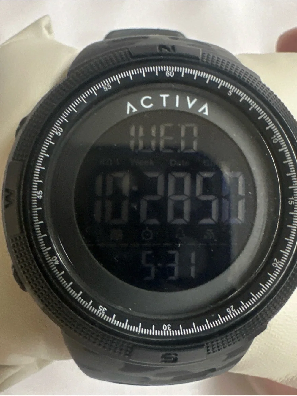 (277) Ativa Black Digital Sport Watch with LED Display